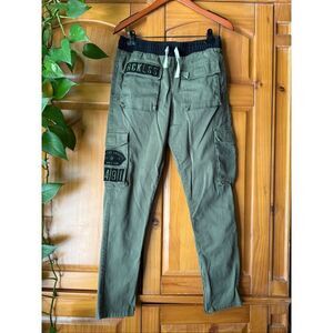 Young & Reckless Olive Cargo Jogger Pants Men’s SZ S – RCKLSS 491 Patch Streetwe